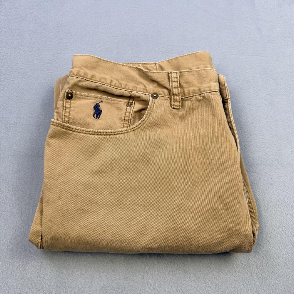 Polo Ralph Lauren Pants Mens 36x30 Tag 34x30 Actual Beige Chino Straight Casual